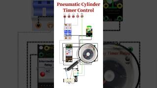 Timer Relay Control for Pneumatic Cylinder | Pneumatic Cylinder Time Delay Control #electrical