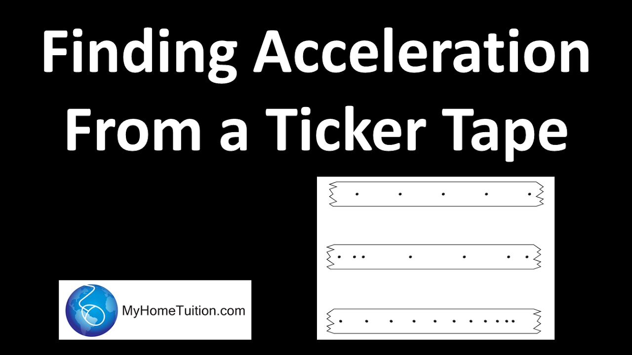 Acceleration from a Tape | Force Motion - YouTube