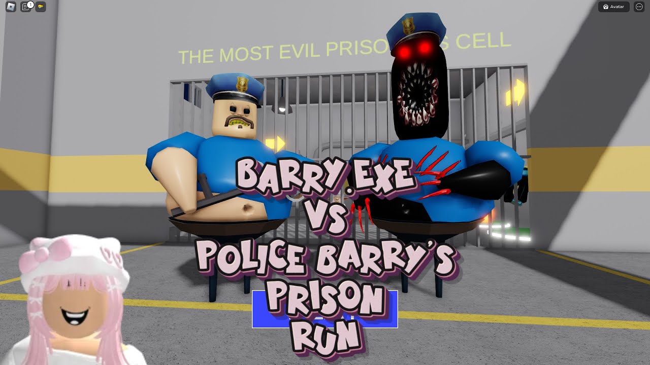 BARRY EXE VS POLICE BARRY S PRISON RUN OBBY Roblox Scaryobby 