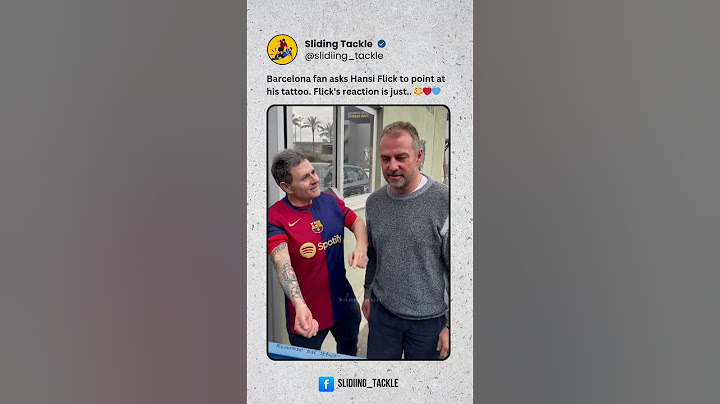 Barcelona fan asks Hansi Flick to point at his tattoo. Flick's reaction is just.. ❤️💙 #viscabarca