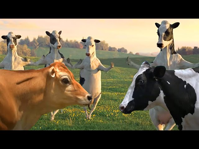 FUNNY COW DANCE 4 │ Cow Song & Cow Videos 2024 class=
