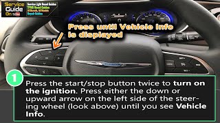 Chrysler Pacifica Oil Life Reset to 100% YouTube