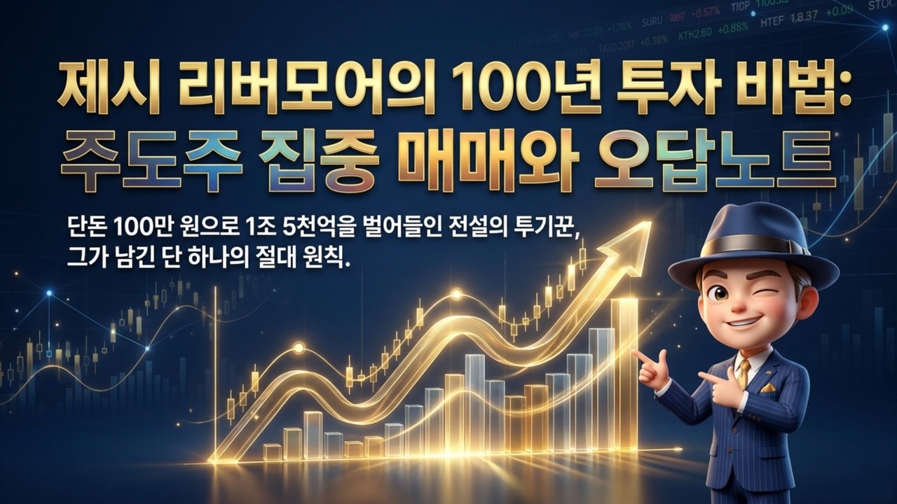 [제시 리버모어] 단돈 100만 원을 1조로 만든 역사상 최고의 주식 매매기법 | 1조 벌고 파산한 리버모어의 주도주 매매법
