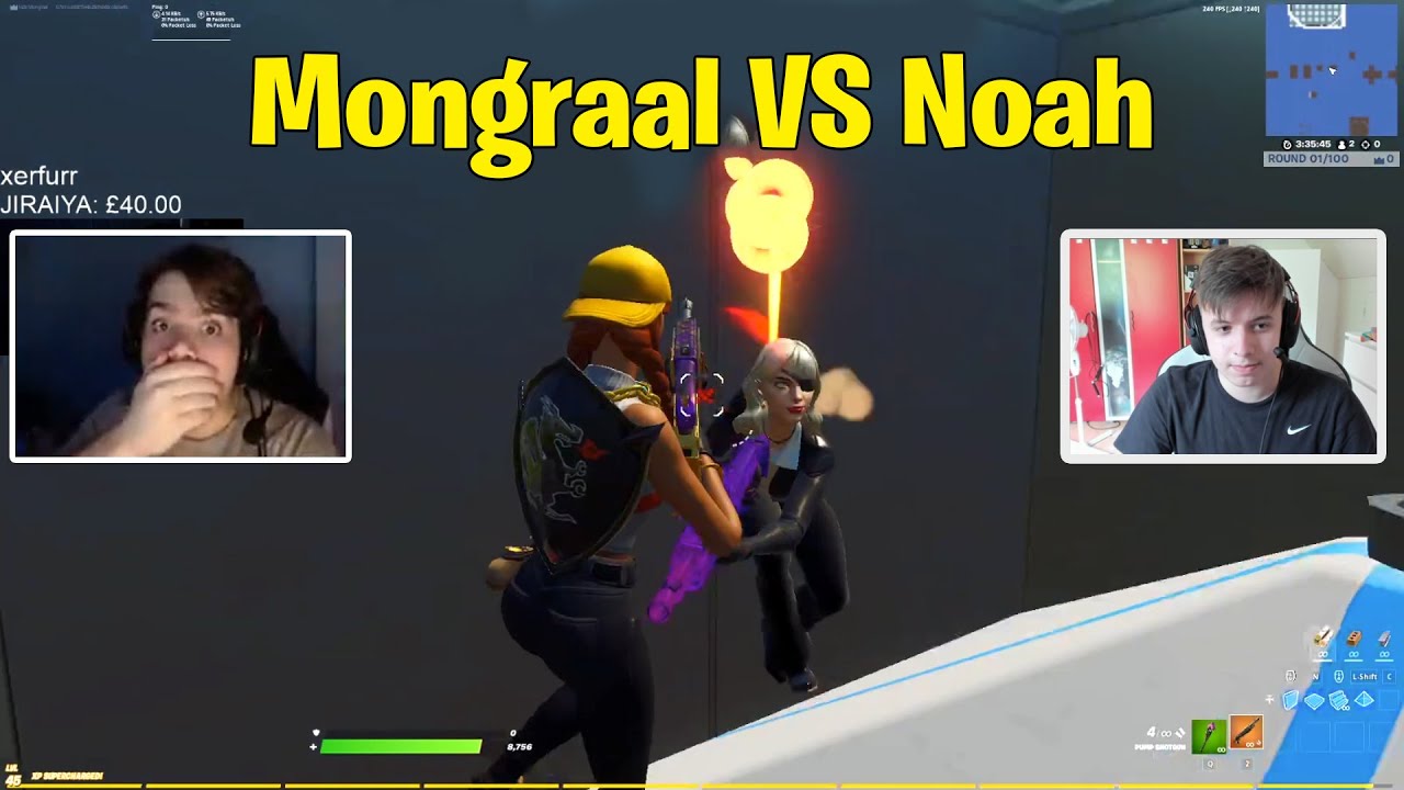 Mongraal vs Noahreyli 1V1 Aim Trainer