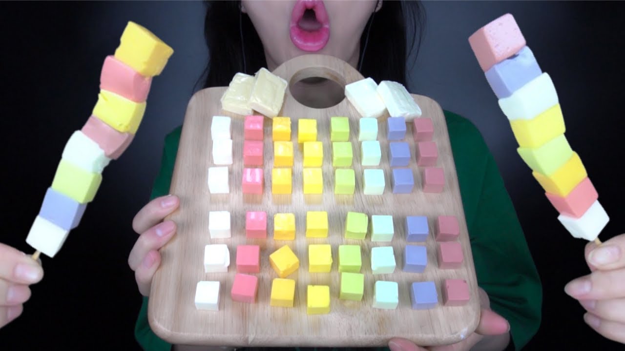 ASMR 레인보우 큐브 치즈 Rainbow Cube cheese