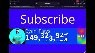 @Cyan_Stats hits 150,000,000 (fake) 