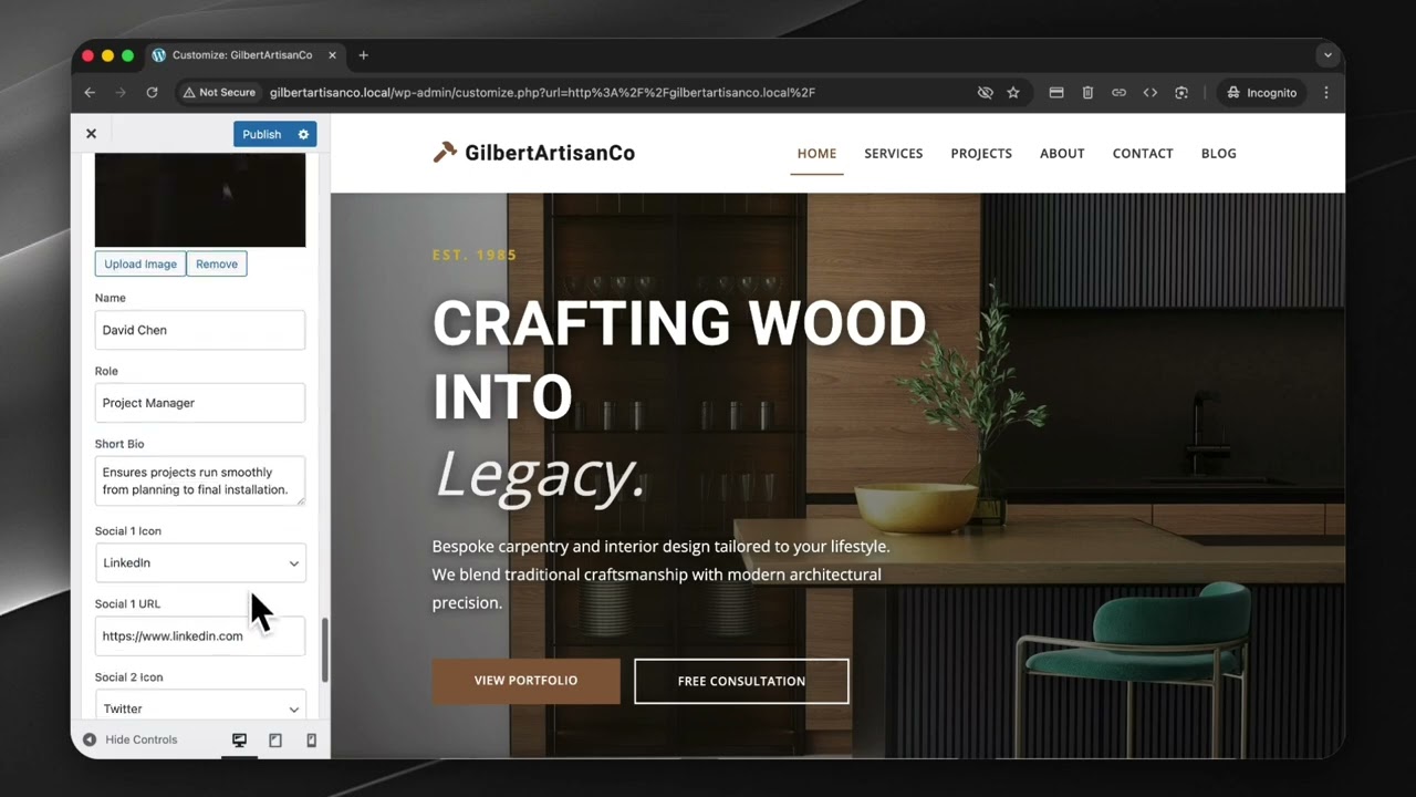 Gilbert Artisan Co Theme Preview