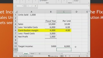 Target Income - Calculating Units and Sales Dollars Needed