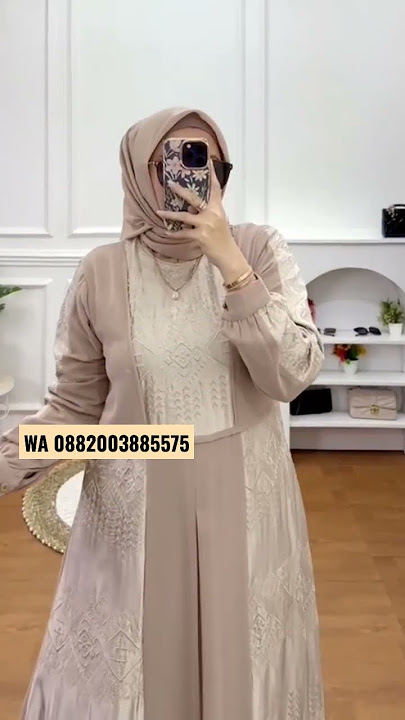 Model gamis kombinasi terbaik | gamis ukuran jumbo & kecil #shorts #gamissyari