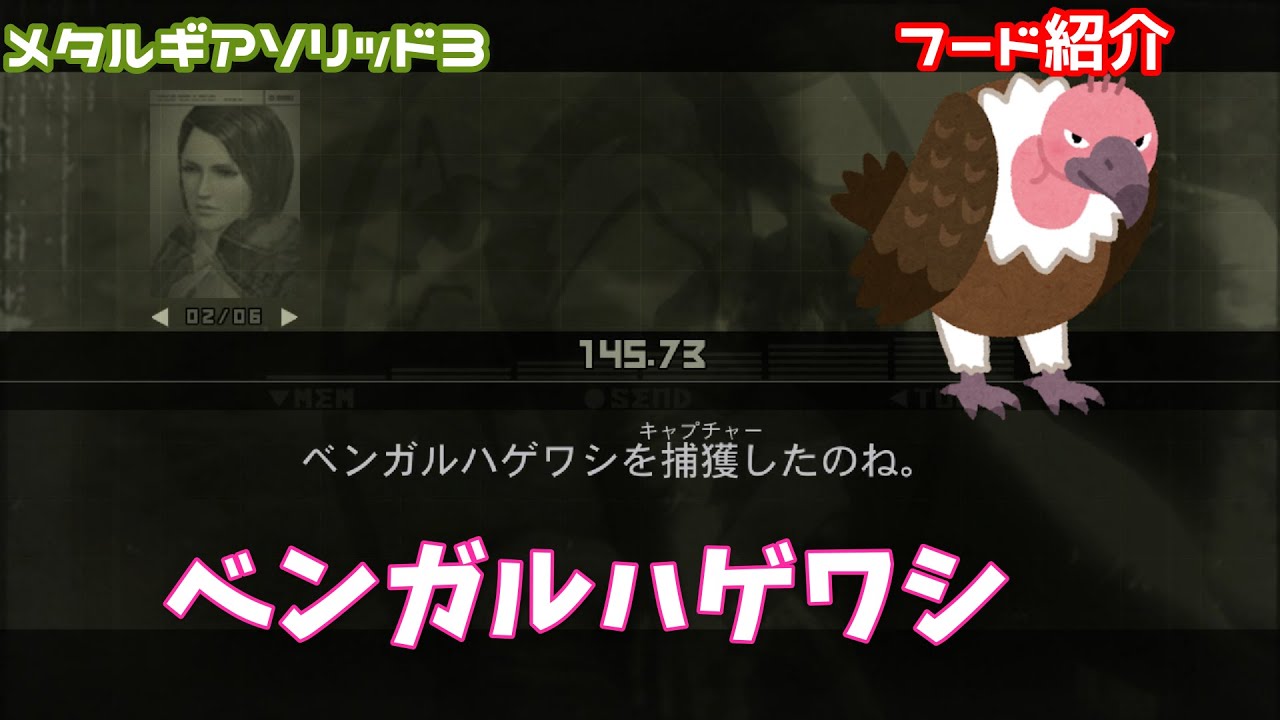 ベンガルハゲワシ メタルギアソリッド3 Youtube