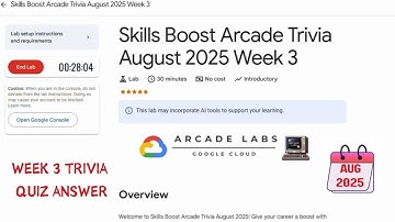 Trivia Week 3 Quiz Solution || 2025 || #GSP #qwiklabs #qwiklabsarcade2025