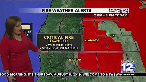 Thursday, August 8 morning weather