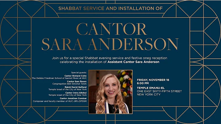 Installation of Cantor Sara Anderson | November 18...