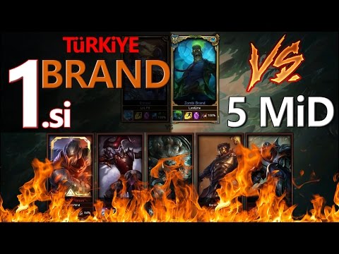 TR Brand 1.si vs 5 Mid! Yanıyoruz Fuat Abi. LEague of legends Türkçe. LoL VS