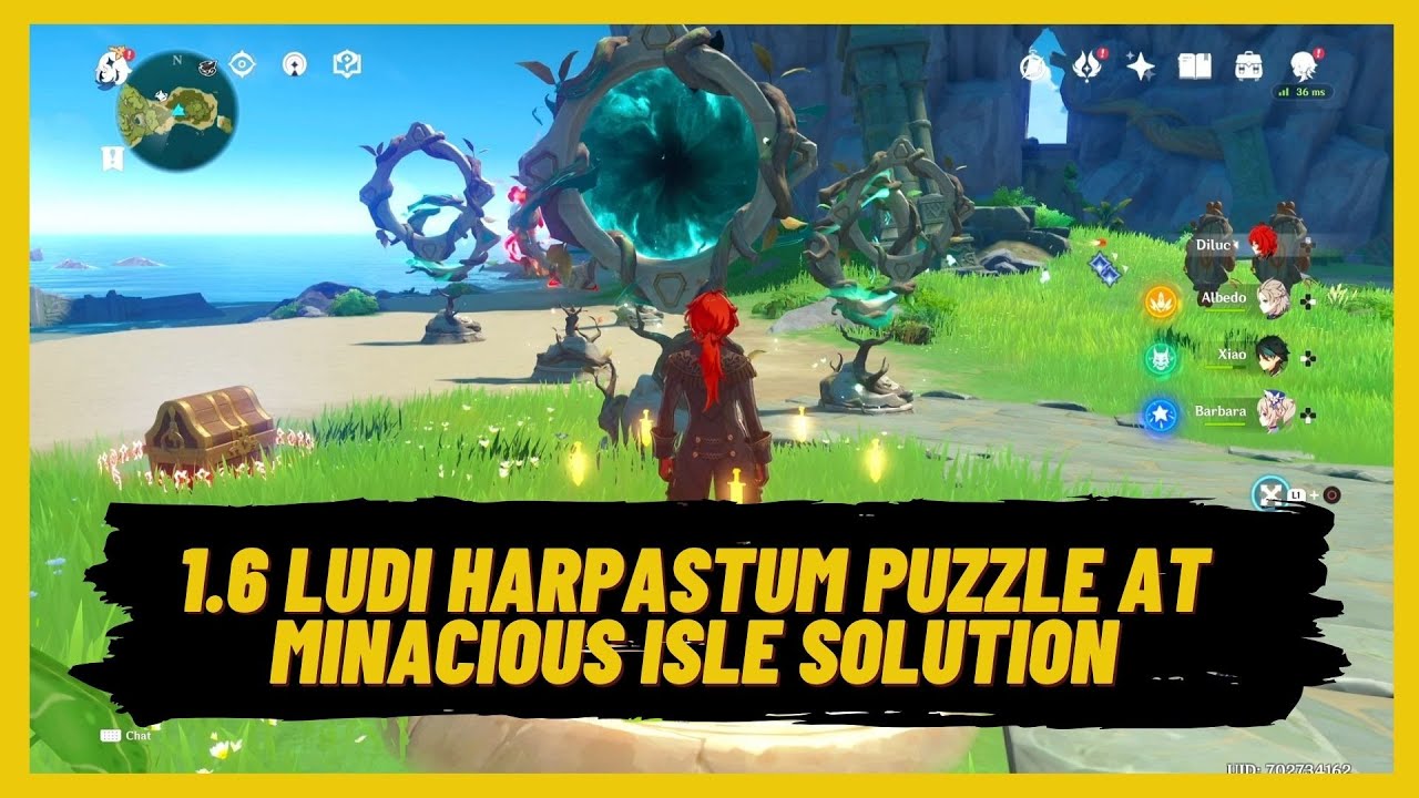 Genshin Impact 1.6 Ludi Harpastum Puzzle at Minacious Isle Solution