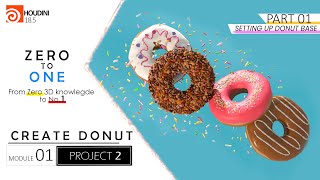 Zero to One: Project Donut – Part 1 | Procedural Modeling | Houdini Tutorial (M121) Free Hip