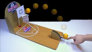 طريقة صنع لعبة كرة سلة رائعة في المنزل و بسهولة  How to make a basketball game