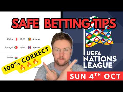 Nations League Football Betting Tips & Predictions Today | 4 Matches (Sunday 4th Oct) 100% CORRECT!