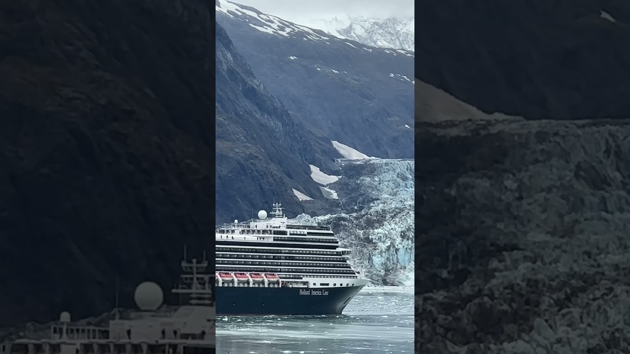 Another cruise arrives Johns Hopkins Glacier, Glacier Bay National Park, Alaska