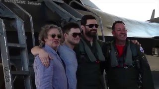 Soar with Hugh Wolverine Jackman in an F-16 Fighting Falcon