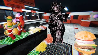 深夜のアルバイトの料理中に「食材だった牛」に襲われながら作業をする恐怖のハンバーガー屋。（絶叫あり）ホラーゲーム screenshot 2