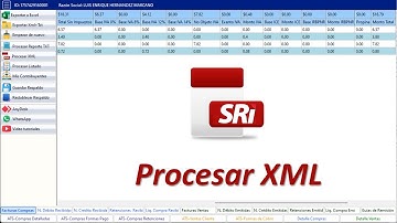 Procesar XML - Comprobantes SRI a Excel