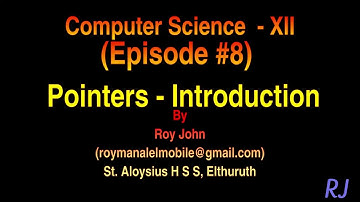 Pointer Part 1 - Online class plus2 Computer Science Chapter 1