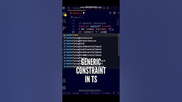 😄😄 Generic Constraints in TypeScript, everything you should know! #shorts #javascript #typescript
