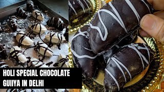 Holi special Chocolate gujiya in Delhi | Lajpat nagar | Street food Delhi?