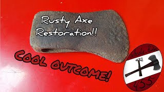 Rusty Axe Head Restoration Part 1 of 2