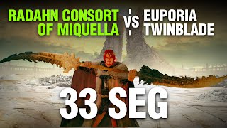 Elden Ring | EUPORIA VS Radahn Consort of Miquella | 33 seg | No Hit | Ravager #eldenring