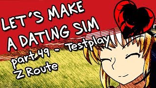 ♥LET'S MAKE A DATING SIM♥ - Part 49, Day 13, Z-Route TESTPLAY (RPG Maker MV)