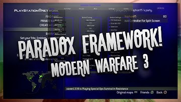 [PS3] MW3 - Paradox Framework *NEW DESIGN* (Pre-Game, Non-Host Menu)