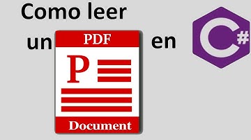 Como leer un PDF con c#