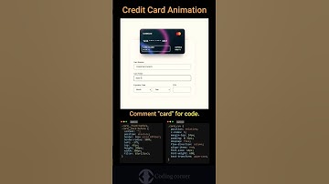 credit card Animation using HTML CSS JavaScript #coding #webdevelopment #viral #sehar #shorts
