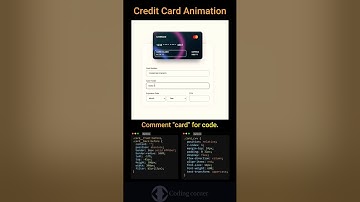 credit card Animation using HTML CSS JavaScript #coding #webdevelopment #viral #sehar #shorts