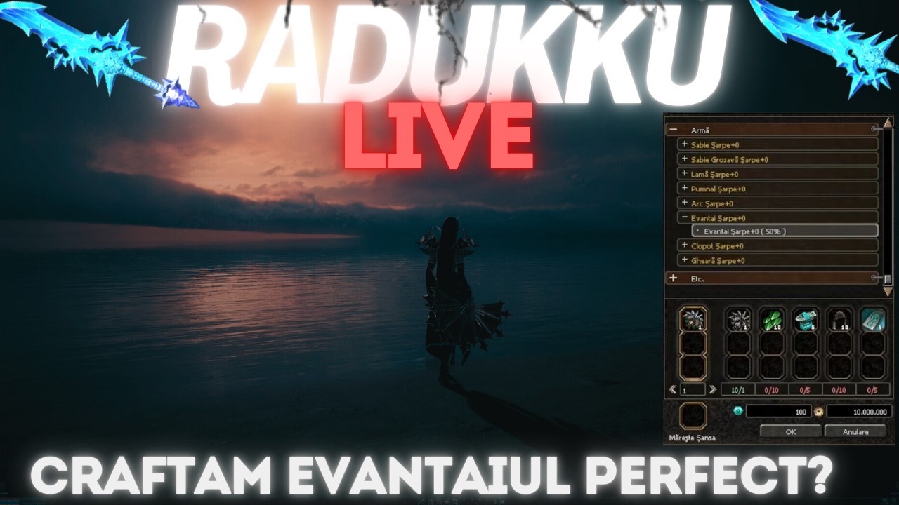 🔴Metin2.ro LIVE🔴 Craft EVANTAI Sarpe?!