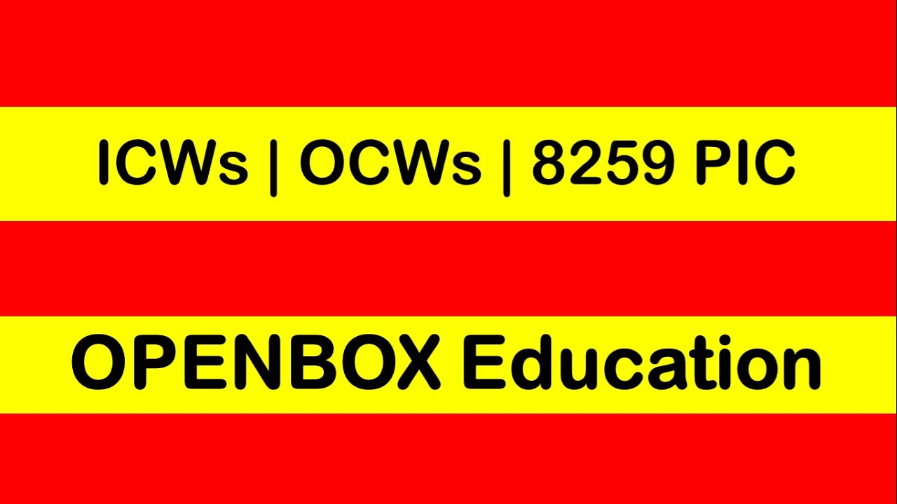 ICWs | OCWs | 8259 PIC