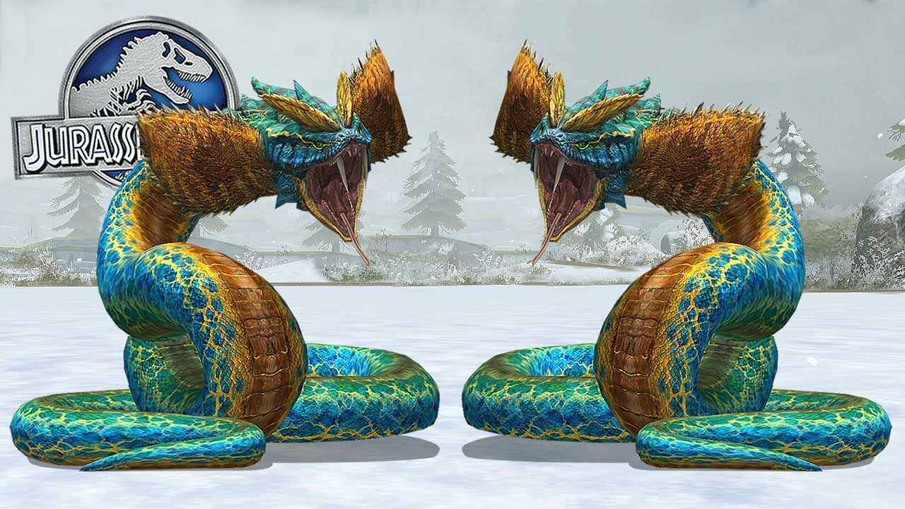 DILOPHOBOA VS DILOPHOBOA - Snake vs Snake Fight | Jurassic World The ...