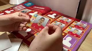 Sticking HUNDREDS OF Euro 2020 stickers to relax| Panini football stickers No talk | ASMR | screenshot 4