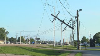 Multi-vehicle crash on Johnston Street breaks power pole, knocks out electricity