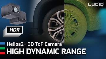 High Dynamic Range Car Wheel Example - Helios2+ 3D Time-of-Flight Camera