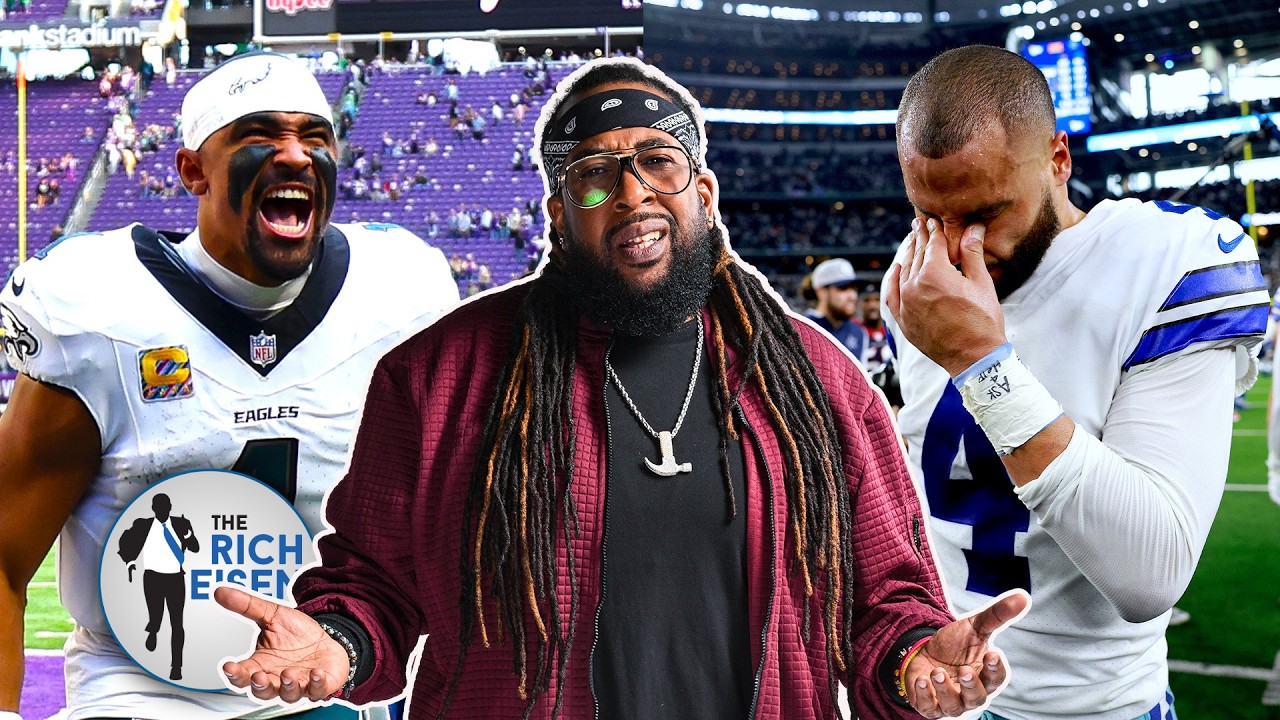 This 15-Year-Old Eagles Fan Expertly Rage Baits Cowboys Fan TJ Jefferson | The Rich Eisen Show