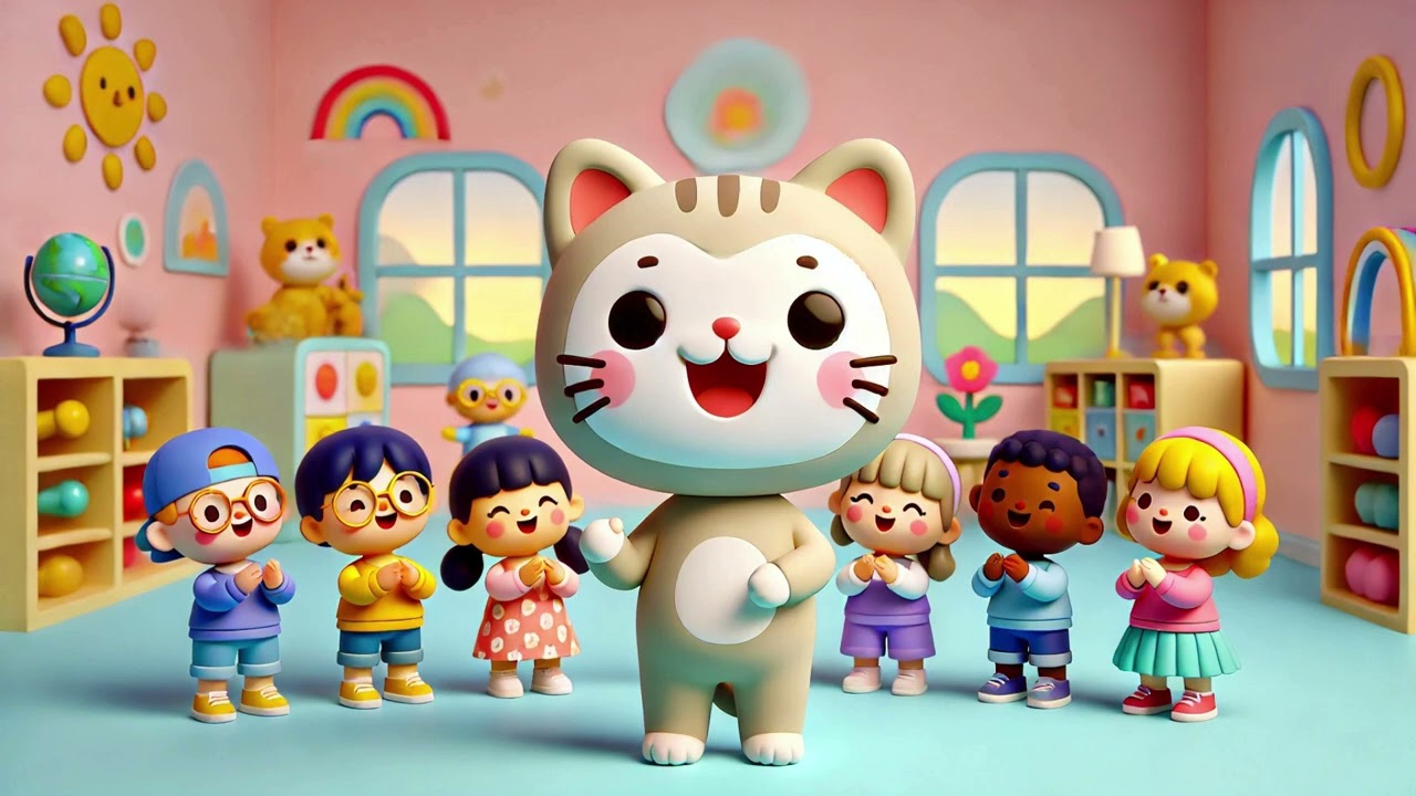 🐱 Kitty Cat Goes Meow 😺 | Cute Animal Sound Learning Story for Kids 🌈🎶🐾Kitty Cat Goes Meow 🐱😺