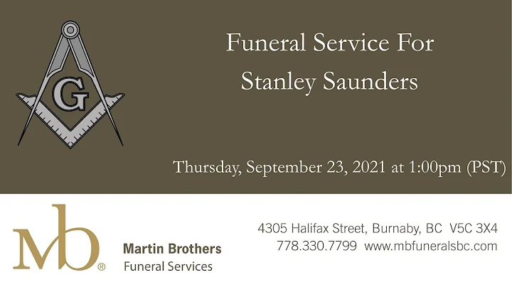 Funeral Service for Stanley Saunders