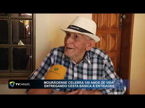 Mourãoense celebra 100 anos de vida entregando cesta básica à entidades