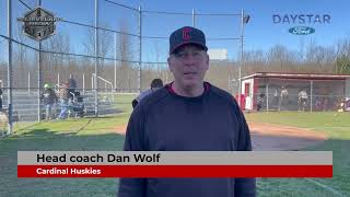 Cardinal Huskies coach Dan Wolf following their 14-4 win over Garfield