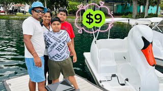 🇬🇾 Lake Eola Park | CHEAP things to do in ORLANDO | Swan Boat | Paddle Boat | Family Fun