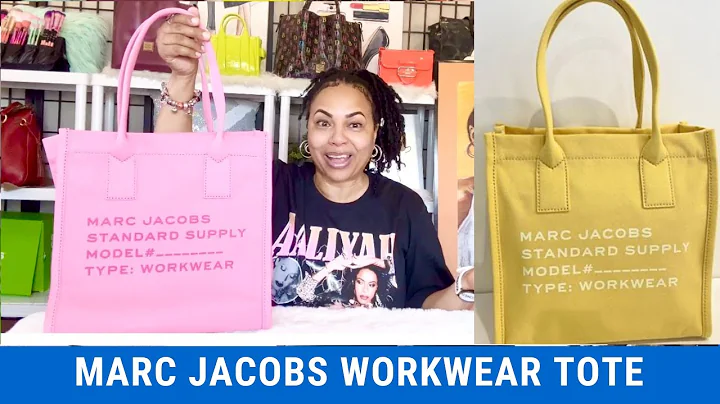 MARC JACOBS CANVAS STANDARD SUPPLY TOTE BAG MODEL TYPE WORKWEAR UNBOXING OUTLET BAG #marcjacobs