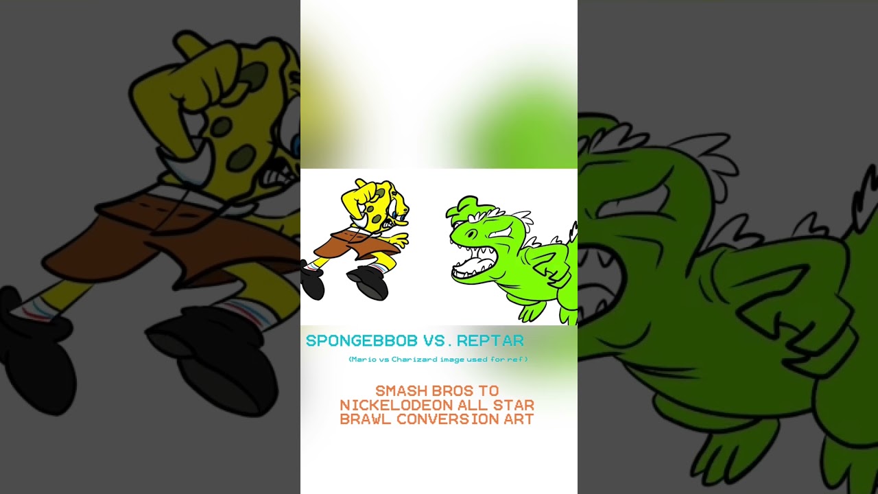 Spongebob Vs. Reptar (SSB to NASB conversion art showcases)